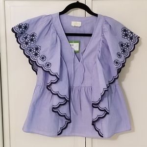 Kate Spade Daisy embroidered Top
